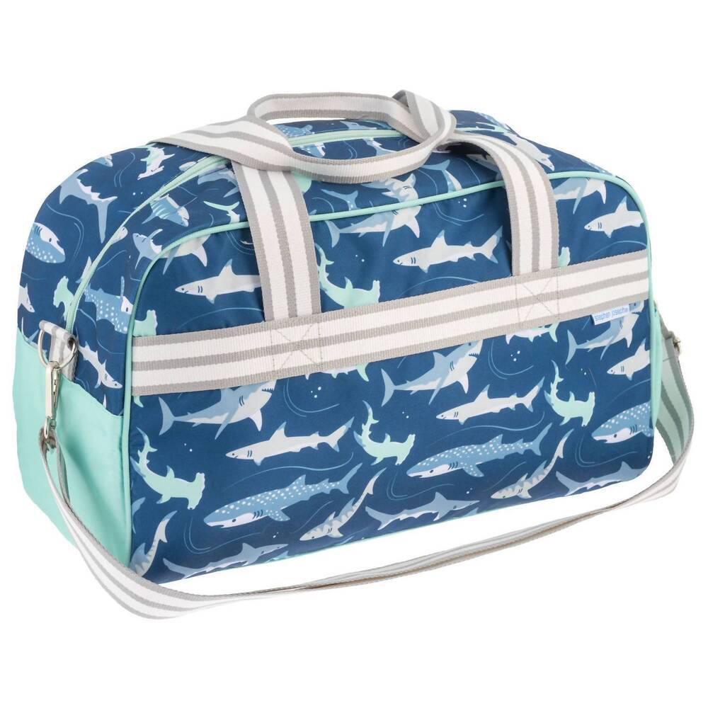 NEW STEPHEN JOSEPH boys duffle bag in blue shark